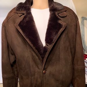 Men’s Suede & Shearling Lined Coat